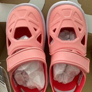 adidas マリンシューズ サンダル キッズ　ピンク　女の子　18cm アディダス　夏　スリッパ　上履き　スニーカー