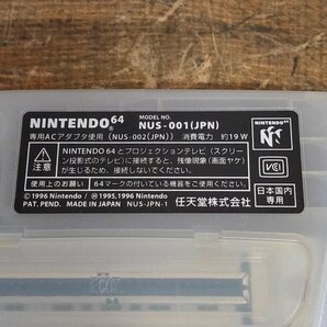 Nintendo64 ニンテンドー64 レッドスケルトン 本体 ソフト ポケモンスタジアム2 コントローラー付き 動作OK!! 0410010/SR28Mの画像4