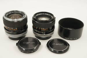 616■売り切り■Canonキヤノン■FD 24mm F2.8 初期型■FD 50mm F1.4 S.S.C. 初期型■Oマーク■BT-55フード■