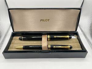 【PILOT/K14万年筆/極美品/未使用】パイロットCUSTOM742 585 高級ボールペン CUSTOM74 2本セット完全品 ケース/箱/使用説明書/スペアインク