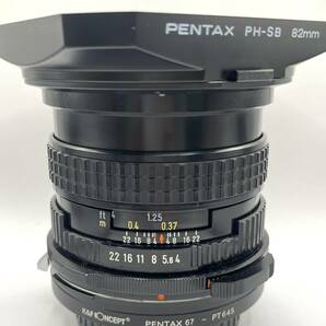 【1円〜/PENTAX中判レンズ/極美品】ペンタックス 67 1:4 45mm SMC フード付き PT645マウントあり 現役品 即使用可能の画像2