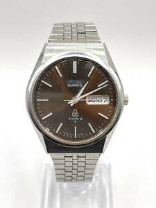 【1円〜/SEIKO/クラシカルなブラウン文字盤】セイコー TYPEⅡ（タイプ2） 7546-8070 純正ベルト QUARTZ（クォーツ腕時計） メンズウォッチ