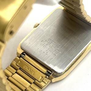 【1円〜/SEIKO/純正ベルト/美品】セイコー SX V701-5K00 クォーツ腕時計 ゴールド ホワイト 金色 白色 テスター稼働 現状不動の画像6