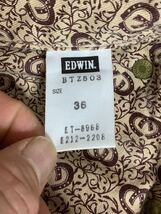 L-1246 EDWIN BLUE TRIP エドウィン BTZ503 カラーデニムパンツ カラージーンズ W36 ユーズド加工 ブーツカット ブラウン ジーパン_画像5