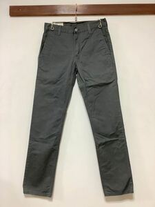 H-1204 Levi's リーバイス カラーパンツ W29 グレー スリムパンツ 