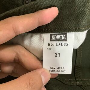 K-1262 EDWIN エドウィン EXL32 カラージーンズ W31 LONDON SLIM ダークグリーン ストレッチジーンズ 日本製 の画像5