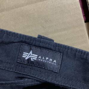 I-1287 ALPHA INDUSTRIES アルファ カーゴパンツ ミリタリーパンツ S ブラック の画像5