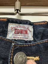 L-1262 EDWIN EXCLUSIVE VINTAGE エドウィン 4520 デニムハーフパンツ W34 ユーズド加工 デニムショートパンツ 半パン_画像4