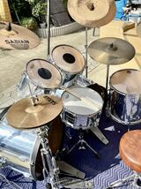 TAMA Rock Star タマ ドラムセット Zildjian SABIAN シンバルTAMA Pearl スタンド ロッククローム Rock Chrome ツーバス 2バス 引取のみ_画像3