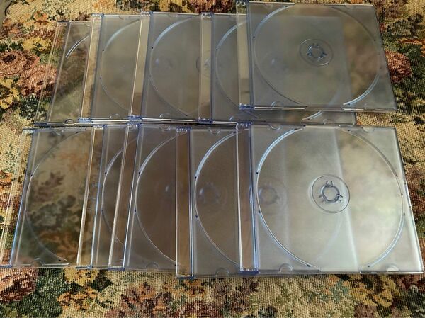 CD DVD 薄型　空ケース 厚さ5mm 未使用　10枚セット 透明　クリアブルー