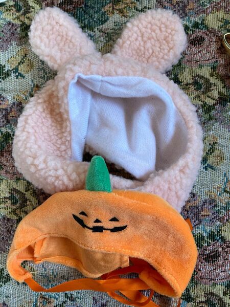 ぬいぐるみ用　被り物　帽子　ウサギ　カボチャ　イースター　ハロウィン　ともぬい