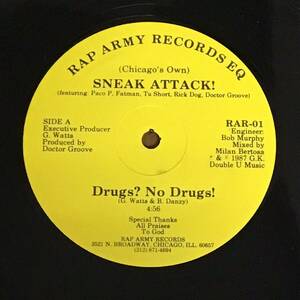 US盤 12 / Sneak Attack! Featuring Paco P, Fatman , Tu Short, Rick Dog, Doctor Groove /Drugs? No Drugs!