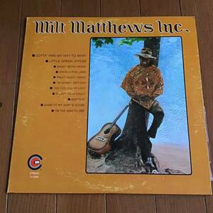 US盤 白プロモ/ Milt Matthews Inc. / Milt Matthews