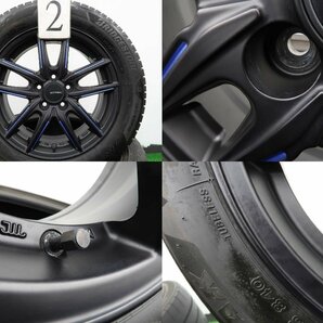 4本 ECO FORME 15インチ 5H 100 スタッドレス ブリヂストン ブリザック VRX3 2021年 185/60R15 トヨタ シエンタ 170系 クエロ ファンベースの画像3