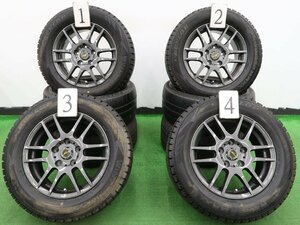 4本 社外 15インチ 6J +43 スタッドレス ダンロップ ウインターマックス WM02 2021年 195/65R15 セレナ C27 e-power C26 ランディ シルフィ