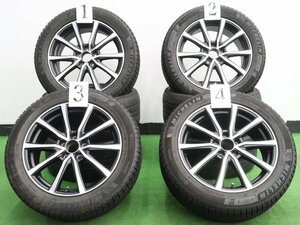 4本 VST Type ST2 17インチ ホイール 7J +39 5H 108 スタッドレス ミシュラン X-ICE 3+ 225/50R17 ボルボ V60 S60 VOLVO オニキスブラック