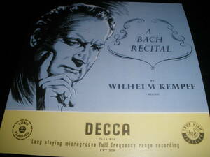 ケンプ バッハ 半音階的幻想曲とフーガ 主よ 人の望みの喜びよ ヘンデル ベートーヴェン バガテル ラモー ピアノ デッカ オリジナル 紙 美