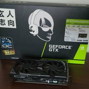 玄人志向 GF-GTX1650-E4GB/OC/DFの画像1