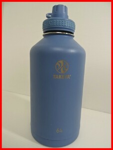 2404 ★ SA-1503 ★ Takeya Steel Wall Bottle Blue Stone 1.9L Используемые товары