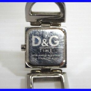 2404★F-1822★D＆G ドルチェ＆ガッバーナ 腕時計 クォーツ 2針 スクエア DOLCE&GABBANA 電池交換済み 中古の画像6