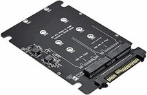 SATA M.2 SSD to SAS & NVMe M.2 NGFF SSD to U.2 SFF-8639 変換 アダプター 2 in 1 Combo Adapter_画像1