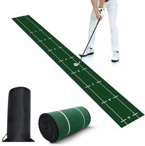 ゴルフパター マット、室内ゴルフパター練習マット、距離標識ゴルフパター練習用マット 285*30cm