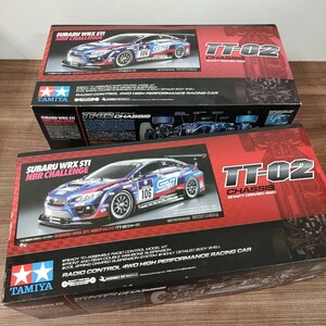 タミヤ 1/10 　電動RC 　4WDレーソングカー SUBARU WRX STI　NBRチャレンジ TT-02シャーシ 2台セット　TAMIYA