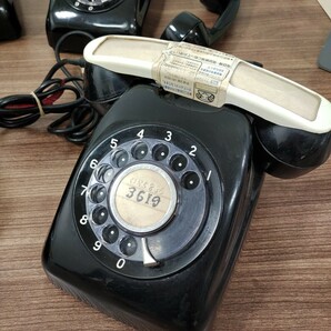 昭和レトロ 黒電話 ４台セット 日本電信電話公社  アナログ電話機  70～80年代の画像4