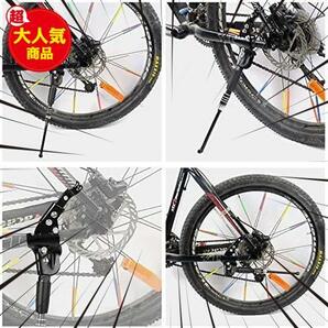 自転車 サイドスタンド 自転車用 キックスタンド 片足スタンド 長さ調整可能 取り付け簡単 軽量 汎用 ロードバイク スタンド 黒の画像7