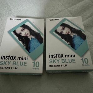 instax mini フィルム　10枚入り×2 スカイブルー