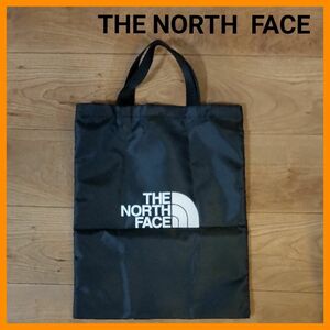 【新品未使用】ノースフェイス　ノベルティ　エコバッグ　黒　ブラック　サブバッグ　折りたたんみバッグ　A4　韓国正規品