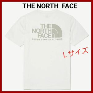 【新品タグ付き】ザ ノースフェイス　コットン　ロゴ　半袖Tシャツ　白　ホワイト　メンズＬサイズ　韓国正規品　