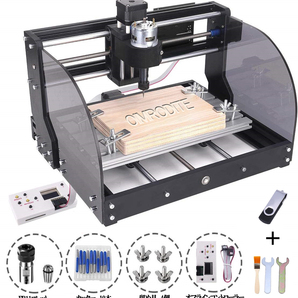 CNC3018 PRO-BM CNC 卓上デスクトップ 彫刻機 趣味 DIY アクリル、PCB、ウッドメタル用 ミニフライス盤 軟金属表面 木工 ルータキット ER11の画像1