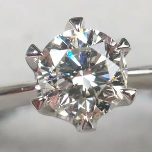 【3697A】Pt850プラチナ 良質 天然ダイヤモンド 大粒 1.00ct/4.9g カメリア ジュエリーマキ リング 指輪 ♯15.5の画像1