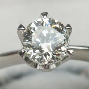 【3697A】Pt850プラチナ 良質 天然ダイヤモンド 大粒 1.00ct/4.9g カメリア ジュエリーマキ リング 指輪 ♯15.5の画像4