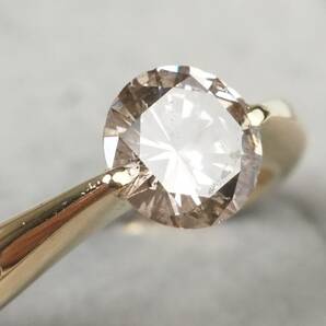 【3766A】K18ゴールド 天然ダイヤモンド 0.70ct/3.2g リング 指輪 ♯9の画像2