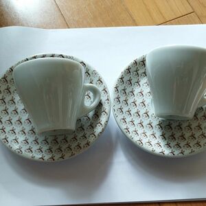 イタリア　ナポリのカフェメキシコのコーヒーカップと皿のセット2セット 　ソーサー カップ コーヒーカップ