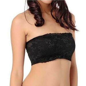  bare top lace bra cover bare top plain race attaching . interval .. see .bla pad none lady's free size black 