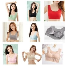 ナイトブラ シームレス ストレッチ ノンワイヤー ブラ 無縫製 盛りブラ ルームブラ 育乳 通気 昼夜兼用 ブラック XL_画像10