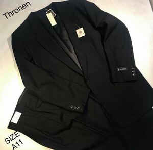 【訳あり】★タグ付き【特大サイズ】新品/未使用/礼服大寸シングル2ツ釦スーツBig&Toll/Thronen/冠婚・葬祭 /サイズA11（A10）限定品！