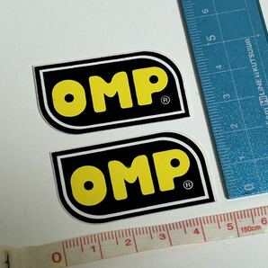 正規品 OMP ステッカー 当時物 旧車 ハコスカ Z ケンメリ レーシングスーツ F1 非売品 シューマッハ アイルトンセナ WRC ラリー 同梱OK2枚の画像1