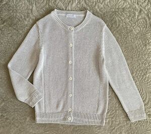  Human Woman gima cotton cardigan crew neck light gray cotton cotton 100% M