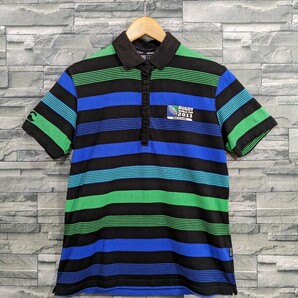 ★送料無料★RUGBY WORLD CUP 2011 ワールドカップコレクション CANTERBURY 半袖 ポロシャツ ボーダー トップス メンズ Mサイズの画像1