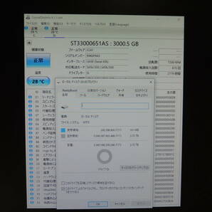 【検品済み/使用2779時間】Seagate 3TB HDD ST33000651AS FW：CC41 管理:キ-32の画像3