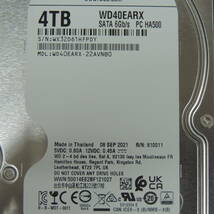 【検品済み/使用3975時間】WD 4TB HDD WD40EARX 管理:ケ-37_画像4