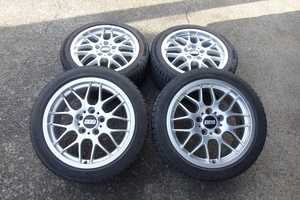 BBS RX204 17インチ アルミホイール 4本セット BMW 3シリーズ 1シリーズ 8J＋38 PCD120 ブリザック BLIZZAK VRX2 225/45R17