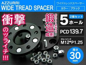 ワイドトレッドスペーサー 5H/PCD139.7/P1.25/30mm 2P耐久テスト