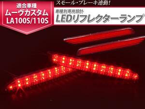ムーヴカスタム LA100S/110S LED リフレクター レッド W発光