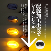 ジムニー/ジムニーシエラ JB23W JB43W JB64W JB74W シボレークルーズ 等 対応 LED シーケンシャルサイドマーカー 流れるウィンカー クリア_画像3