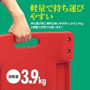 低床クリーパー レッド 赤 耐荷重120kg 超軽量 強化プラスチック製 6輪タイプ トレー付き 寝板 自動車メンテ 作業用の画像6